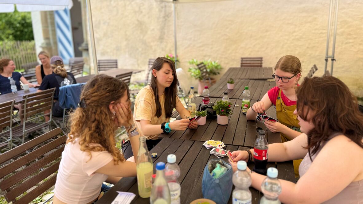 Kunstcamp gesellige Pause