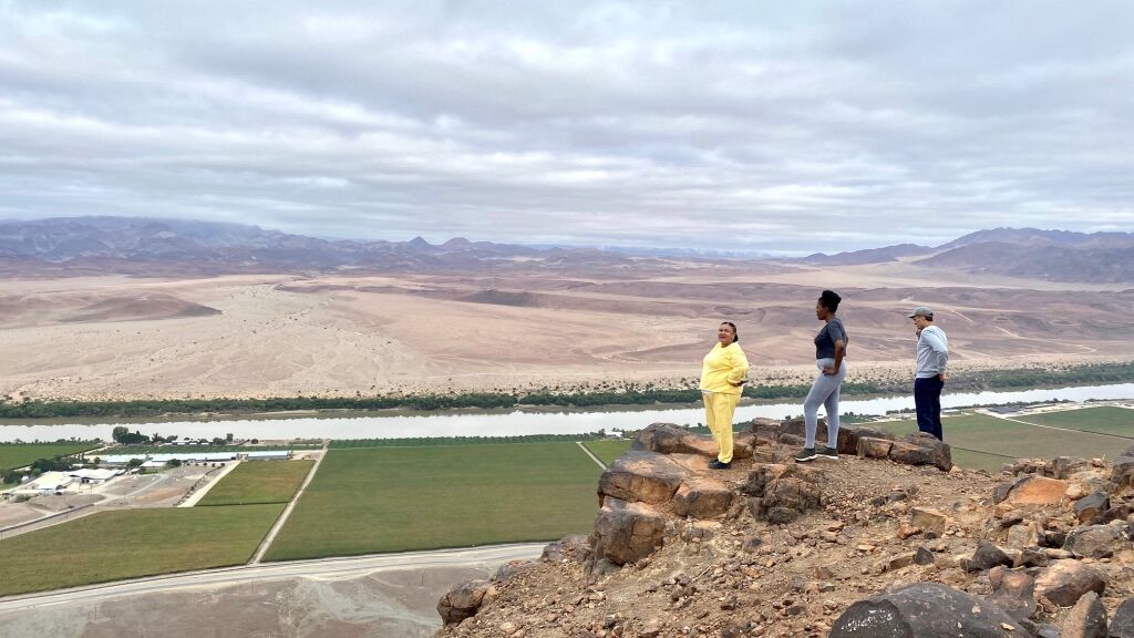 Ein Blick auf die Weinfelder am Oranje Fluss Aussenkehr Ausblick