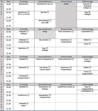 Hochschulsport SS26 Hochschulsport SS26