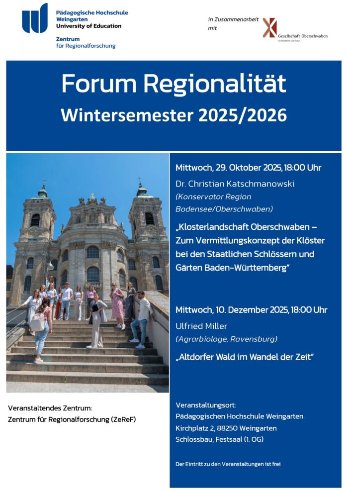 WiSe 2025-2026 Plakat Forum Regionalität