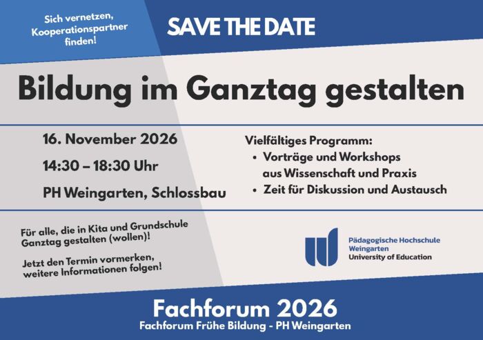 Save the date_Fachforum 2026 _PH Weingarten