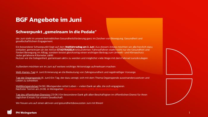 BFG Wochenprogramm SoSe 2026