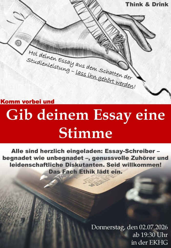 Essay_Think and Drink_Plakat Essay_Think and Drink_Plakat